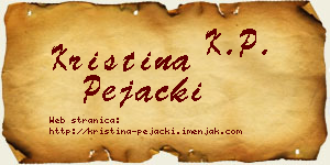 Kristina Pejački vizit kartica